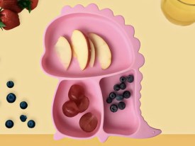 Plato infantil 3 divisiones modelo dinosaurio